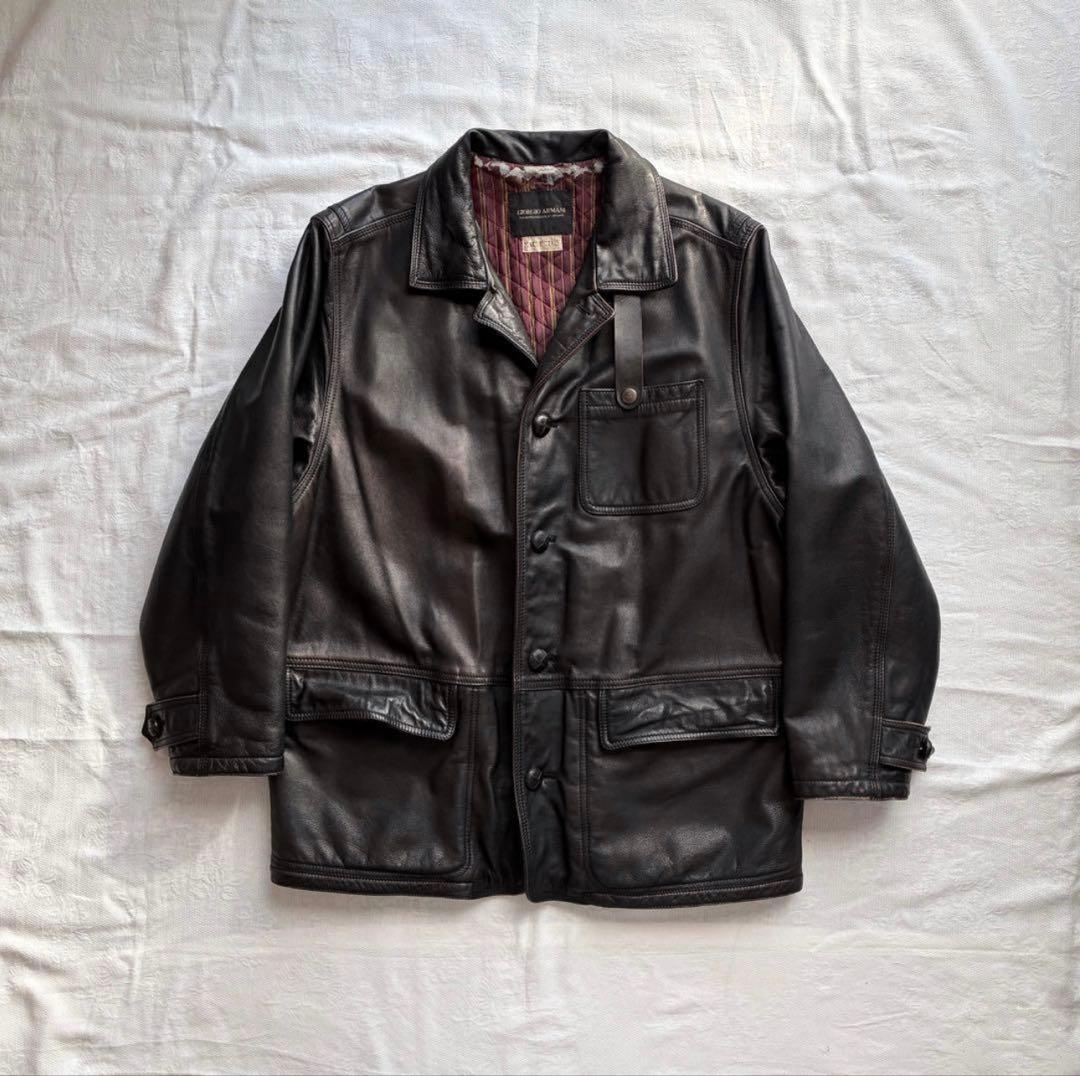 ジャケット・アウター archive 80s giorgio armani leather coat