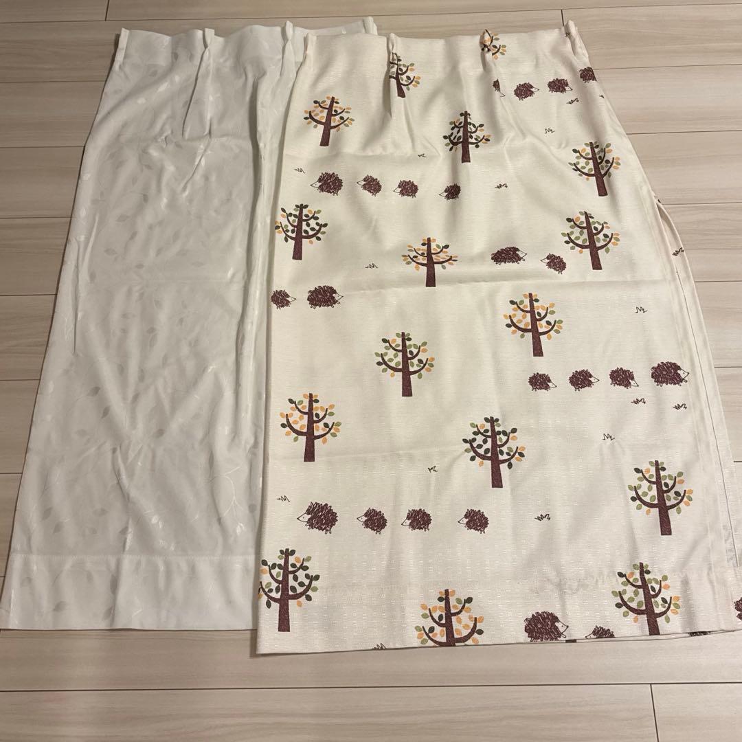 NITORI ニトリ カーテン×4 レースカーテン×4 ハリネズミカーテン