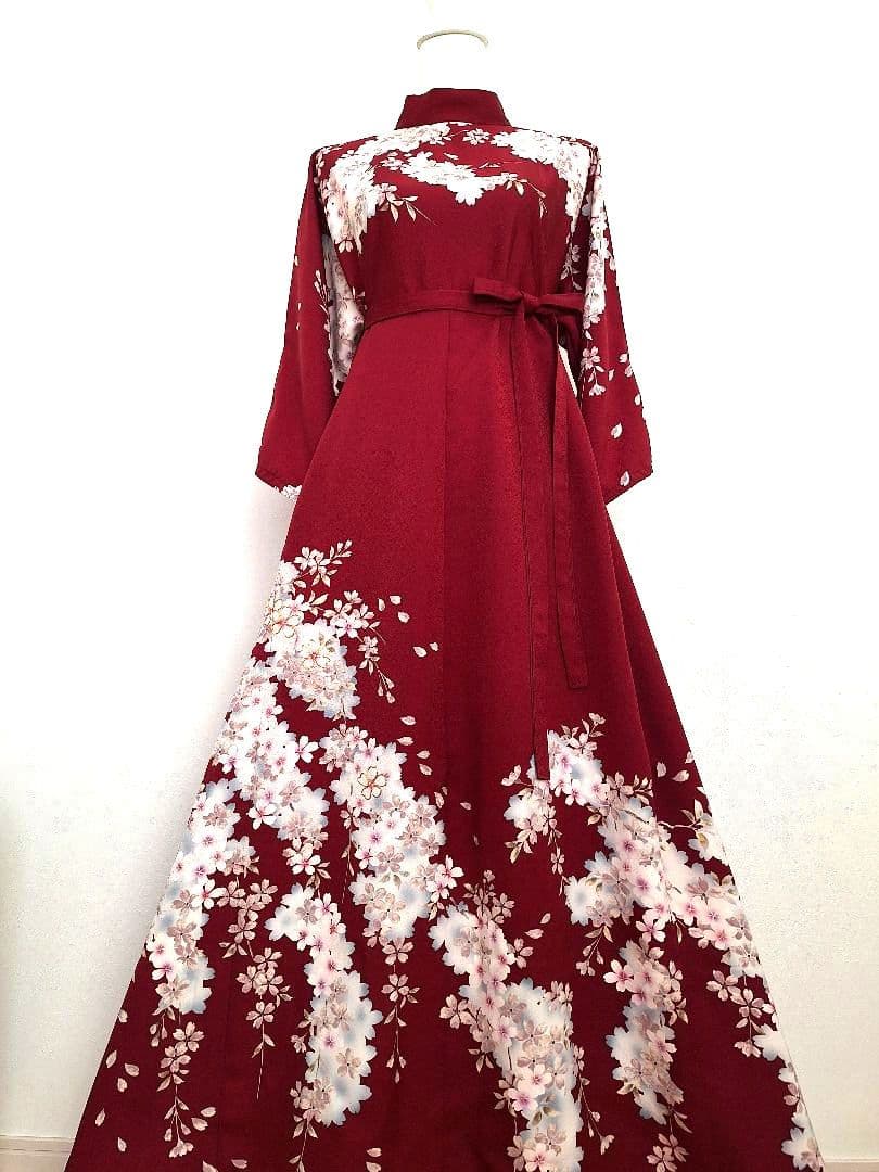 着物リメイクワンピース3703