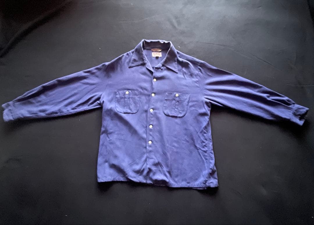 50's PALMDAYL レーヨンシャツ ネイビー