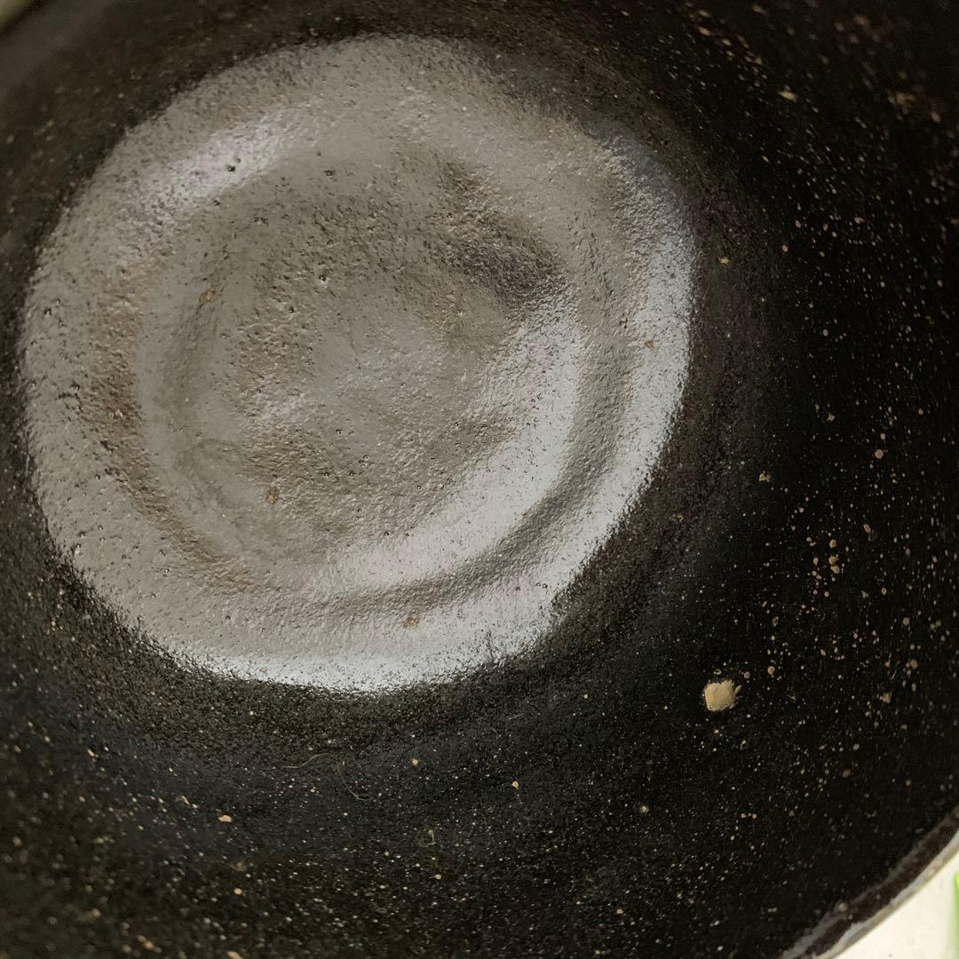 三代 佐々木昭楽　黒茶碗 黒楽茶碗 共箱 栞 茶碗