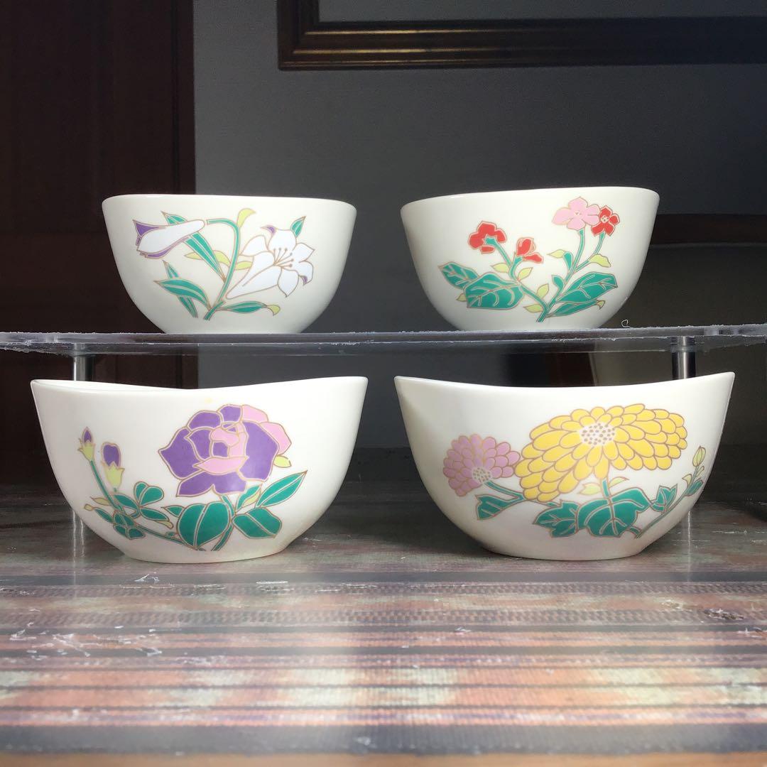 『メルうー特価』　たち吉　清水焼　小鉢　4枚　柄違い