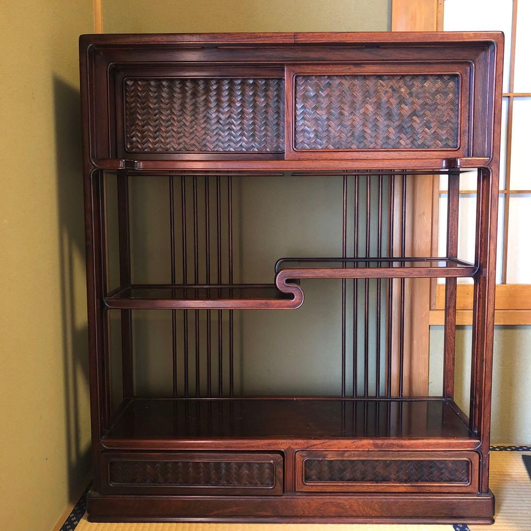 ★送料込み★ 飾り棚 シェルフ 収納 工芸品 和製家具 レトロ