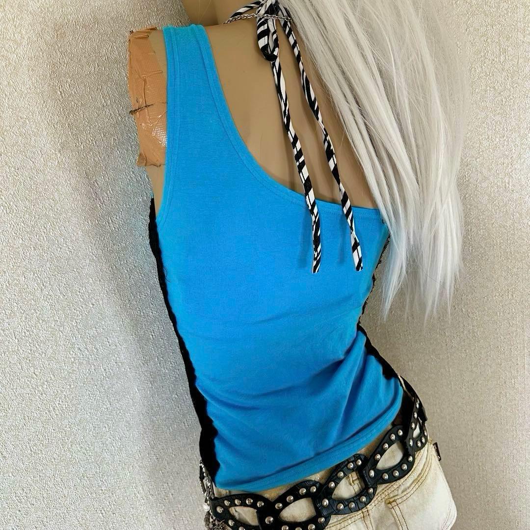 【d.i.a.】ワンショルダーサイドレースリングトップス