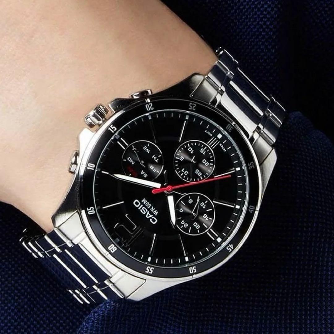 カシオ　アナログ腕時計　新品 シルバーステンレス　並行輸入品　激レアモデル