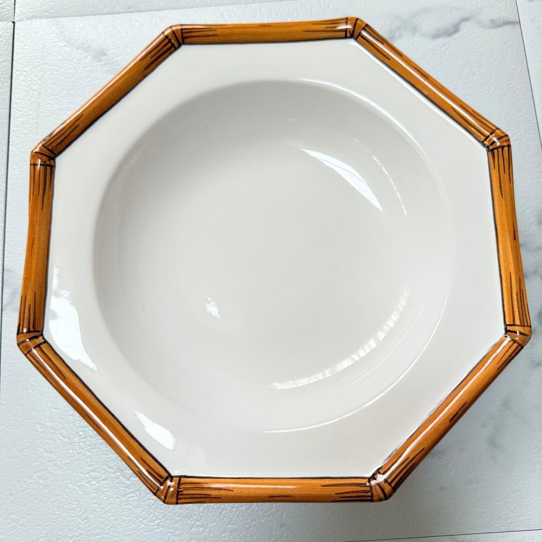 vintage グッチ オールドグッチ 八角皿 プレート 食器 バンブー