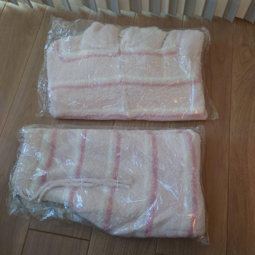 ジェラードピケ　2025　もこもこ2点セット フード付き ストライプ