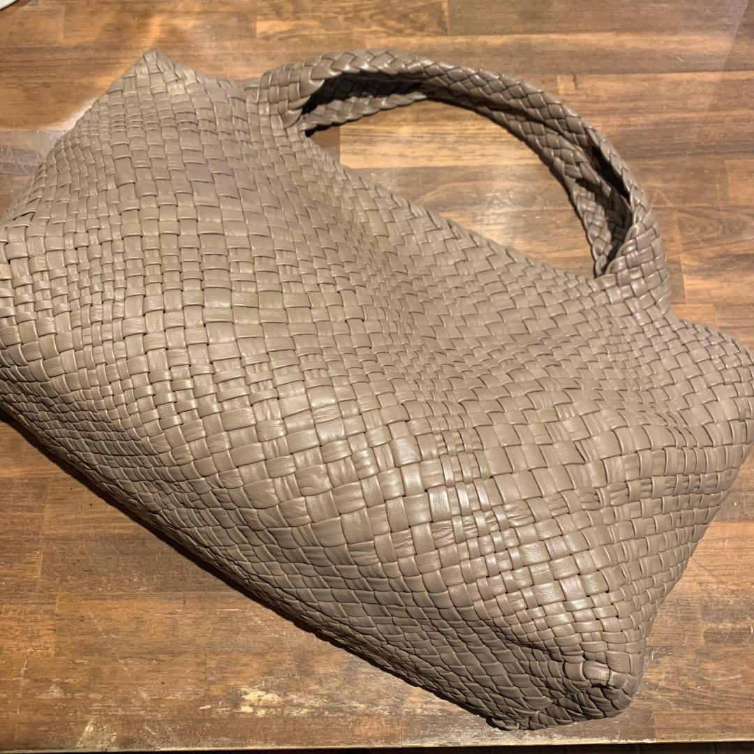 H*y様 【美品】FALORNI イントレチャート グレージュ トートバッグ