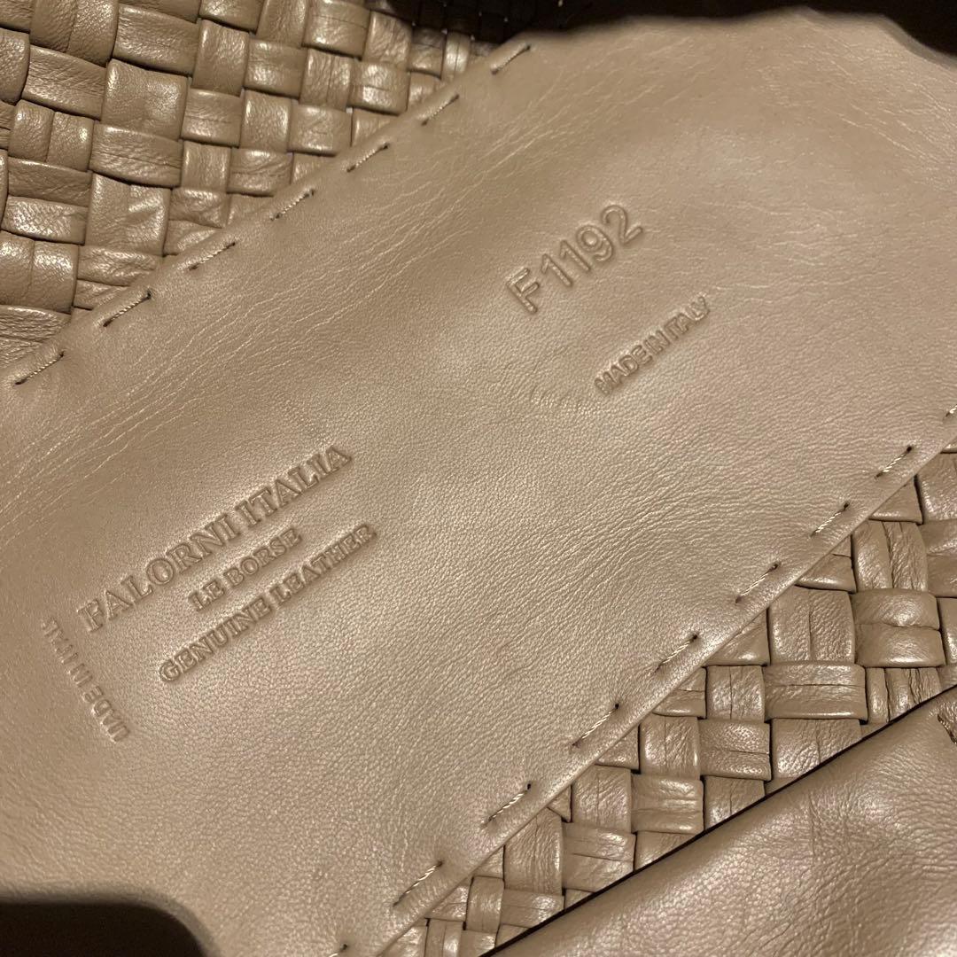 H*y様 【美品】FALORNI イントレチャート グレージュ トートバッグ