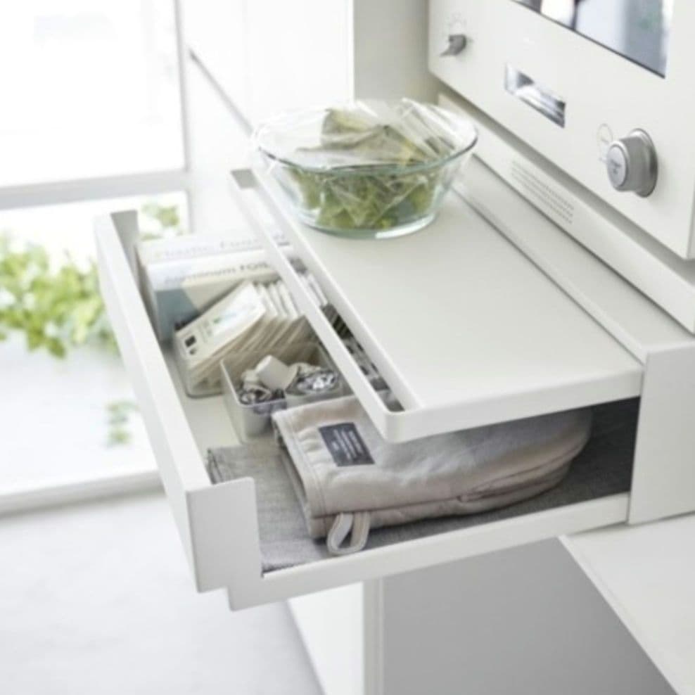 山崎実業　tower レンジ台　レンジ下収納