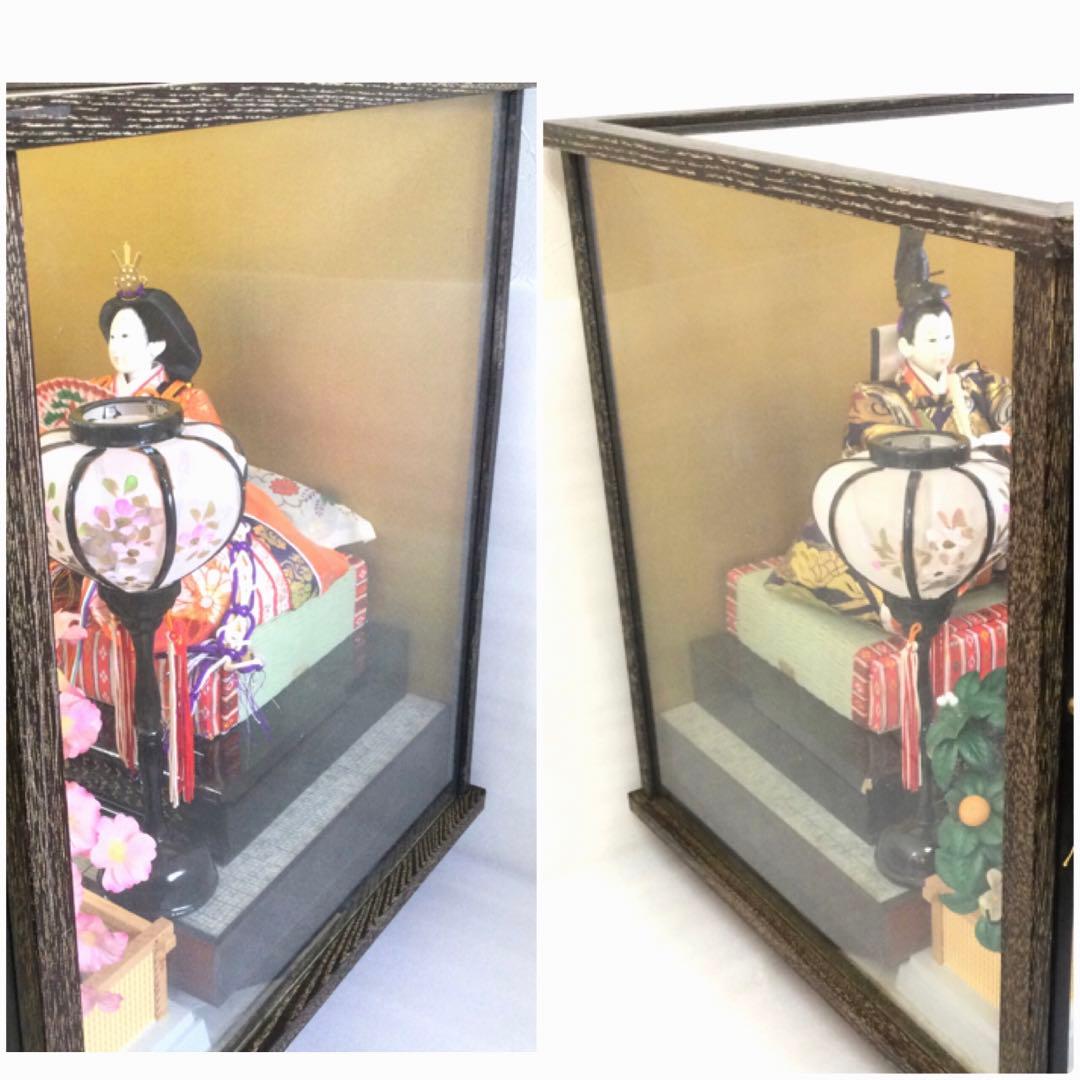 雛人形 御内裏様 御雛様 ガラスケース入 雛祭り 紙箱付 B781