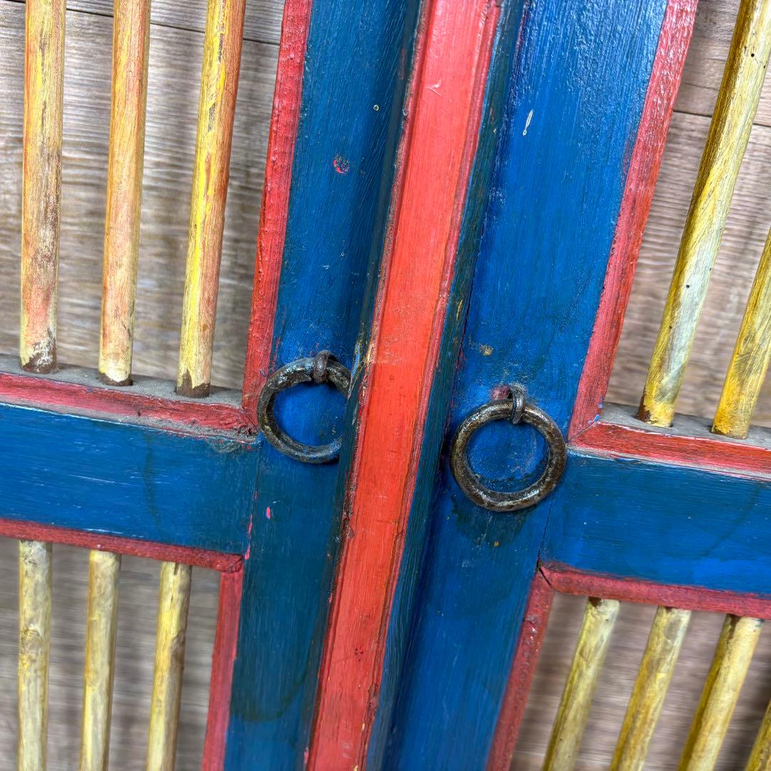 アンティークビンテージ年代物壁掛けパネル80×90木製インテリアウォールパネル