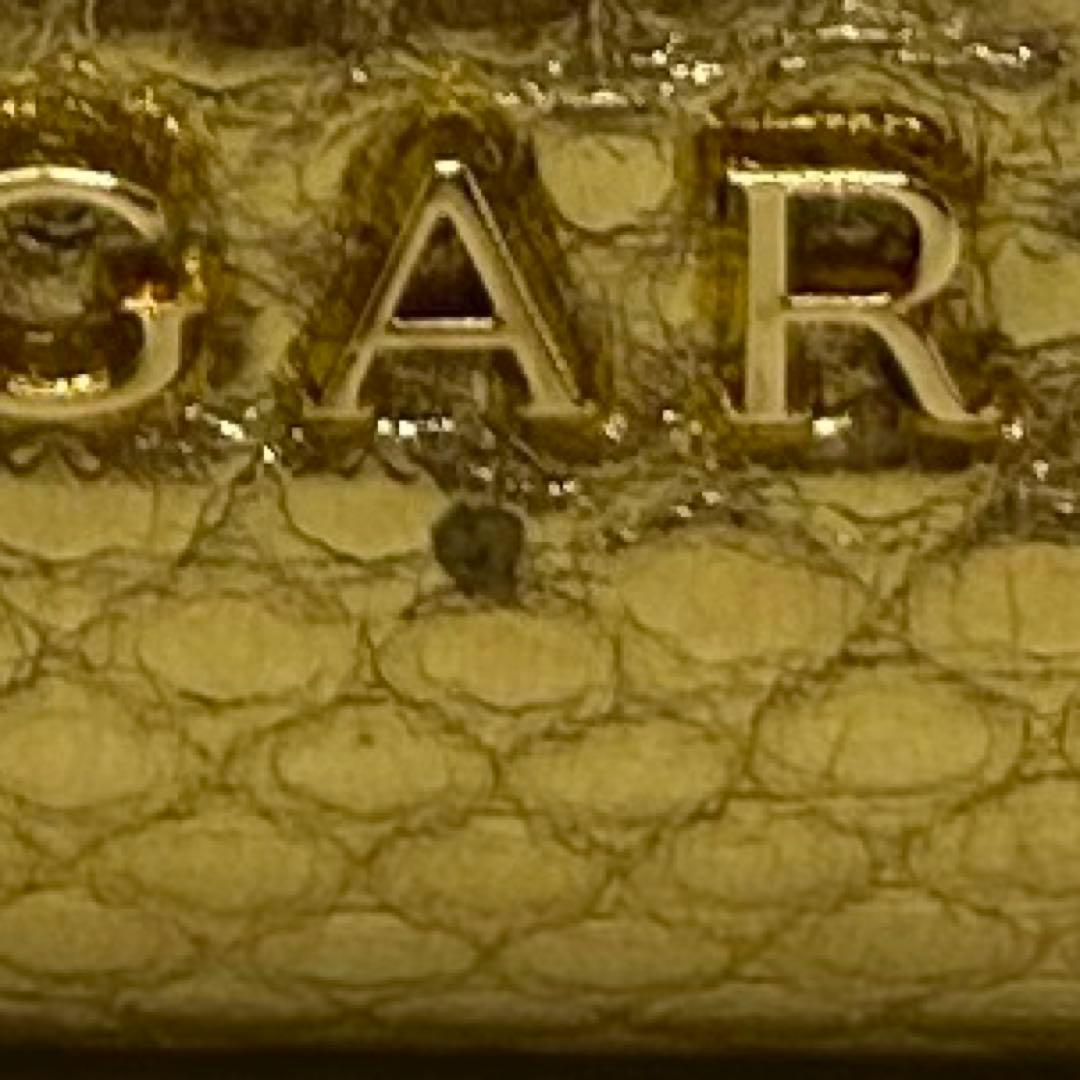 BVLGARI セルペンティ フォーエバー ウォレット ゴールド パイソン 金具