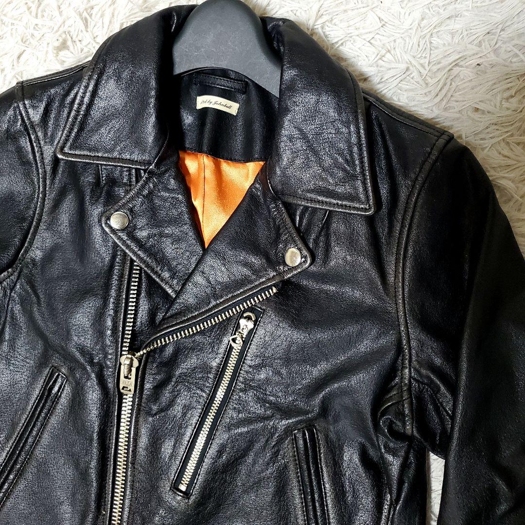 本革 Johnbull ジョンブル ダブルライダース ブラック Sレディース