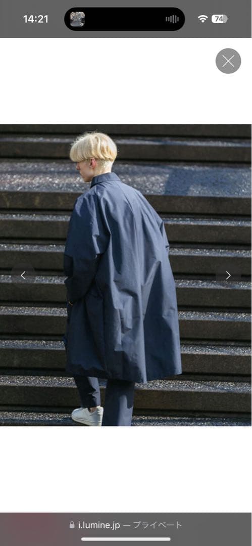 最終値下！+phenix XL WINDSTOPPER ネイビー オーバーコート