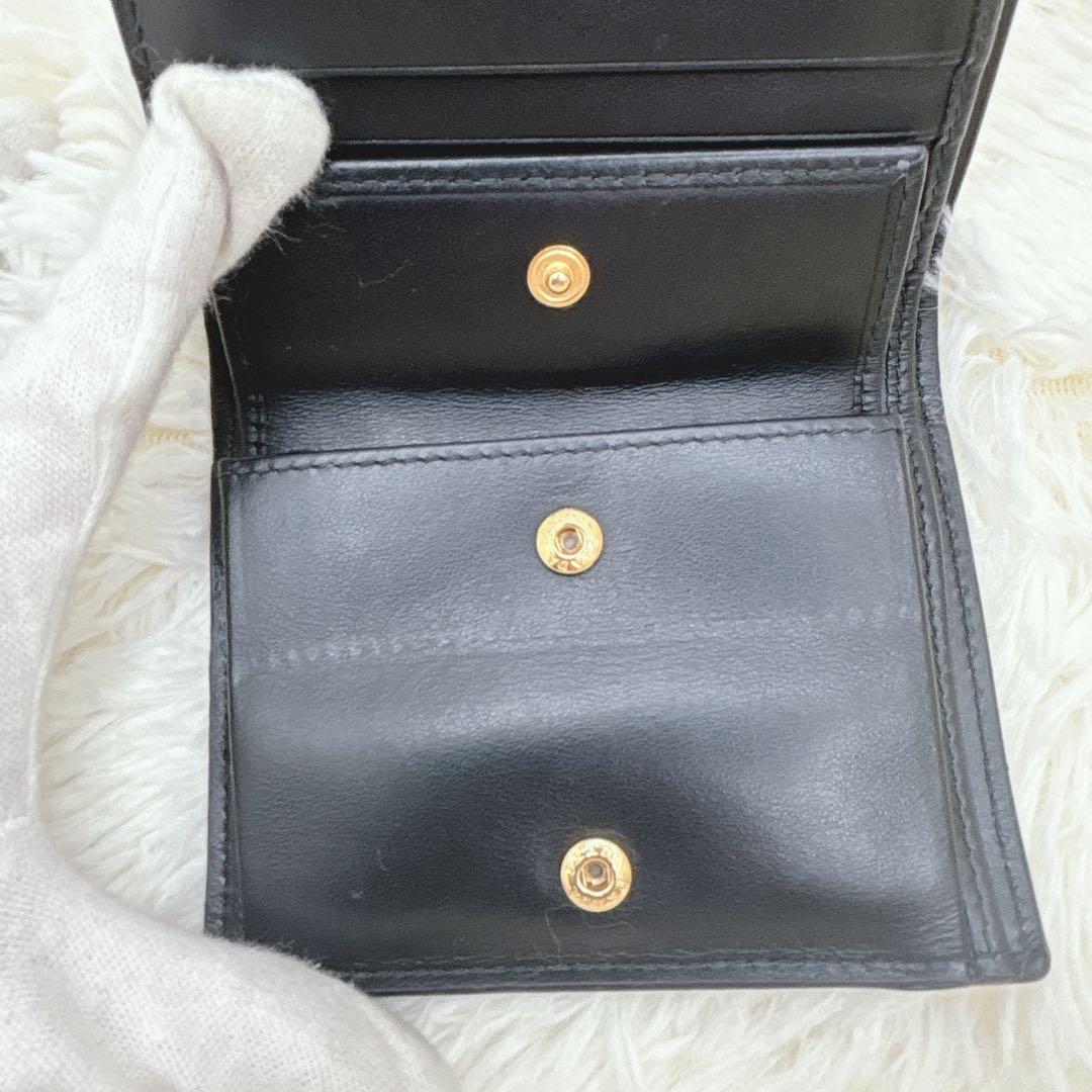 PRADA ヴィッテロムーブ 折り財布 三角ロゴ ゴールド RFID