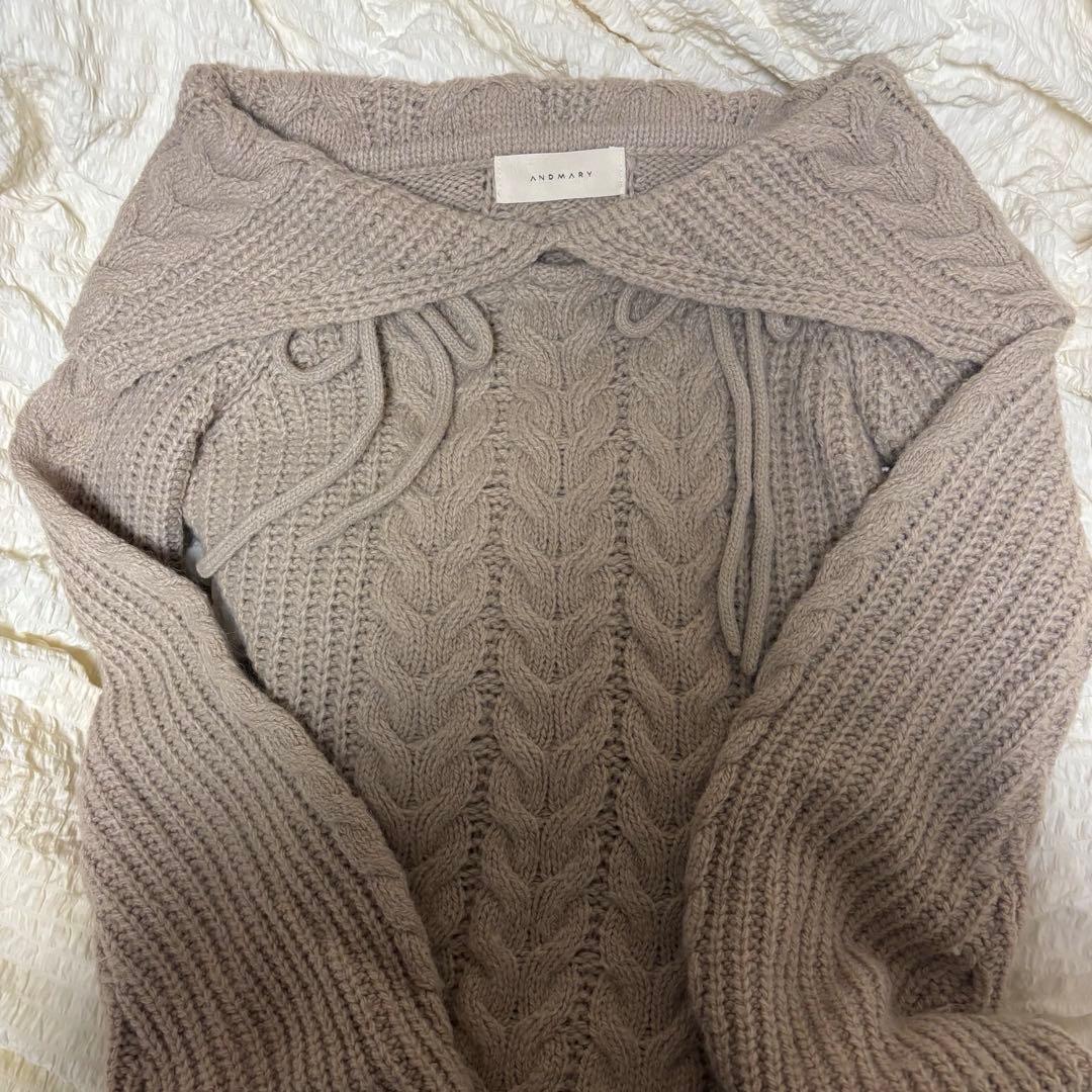 トップス andmary Aura cable knit tops