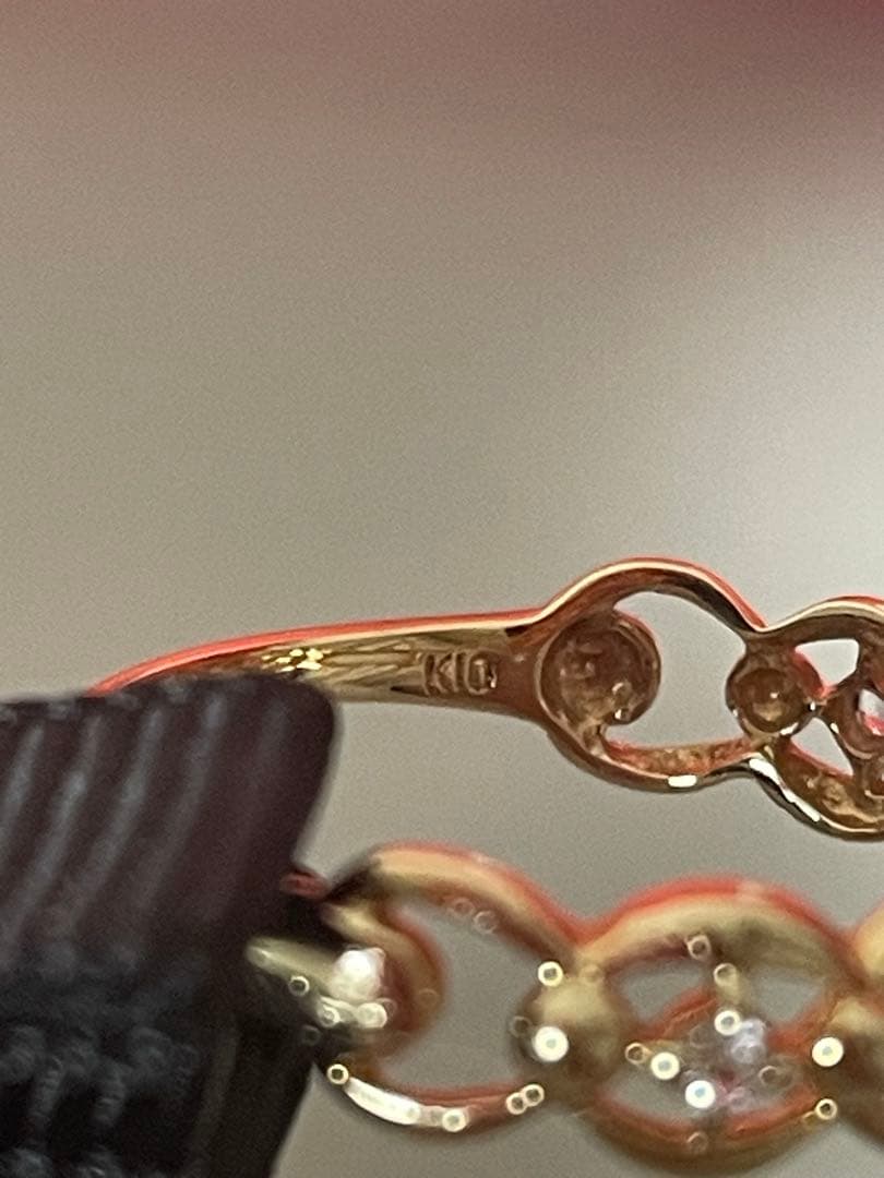 フェスタリア K10YG ブルームーンストーン/ホワイトトパーズ リング13号