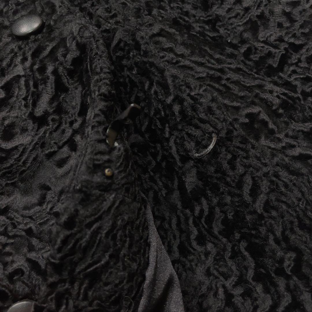 極美品 ERIFORT ペルシャンラム リアルファー ロングコート ブラック M