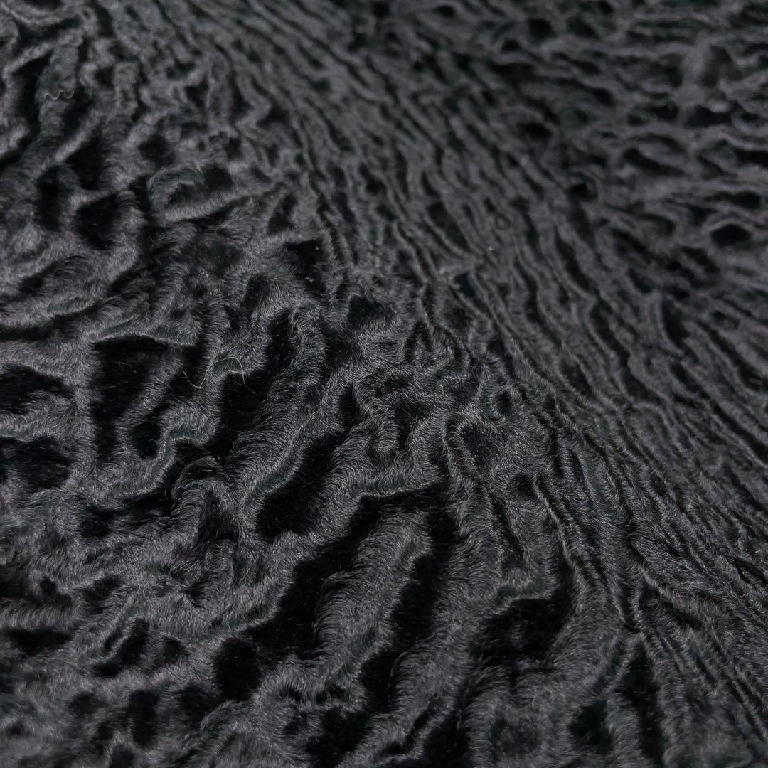 極美品 ERIFORT ペルシャンラム リアルファー ロングコート ブラック M