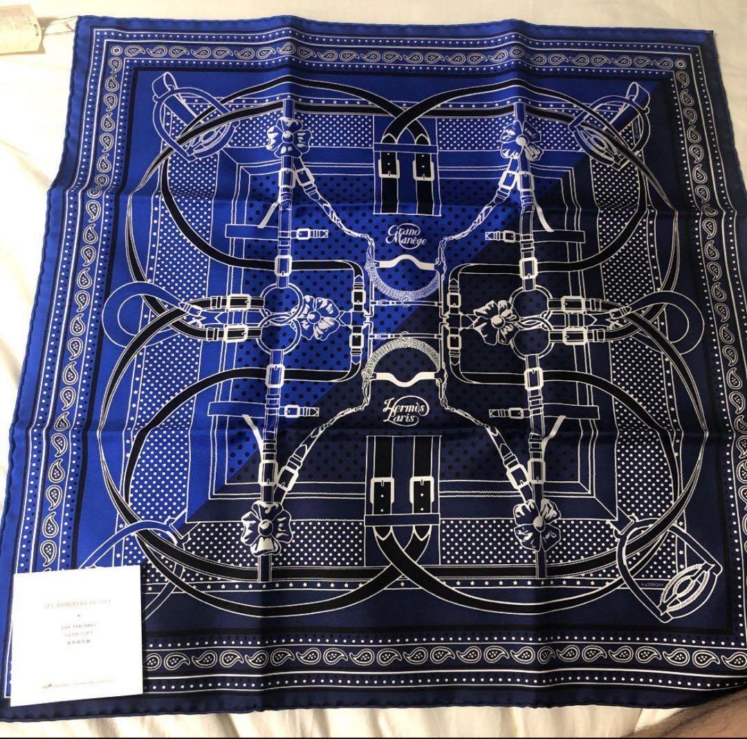 入手困難　エルメス　顧客限定品　スカーフ　カレ　45 バイカラー
