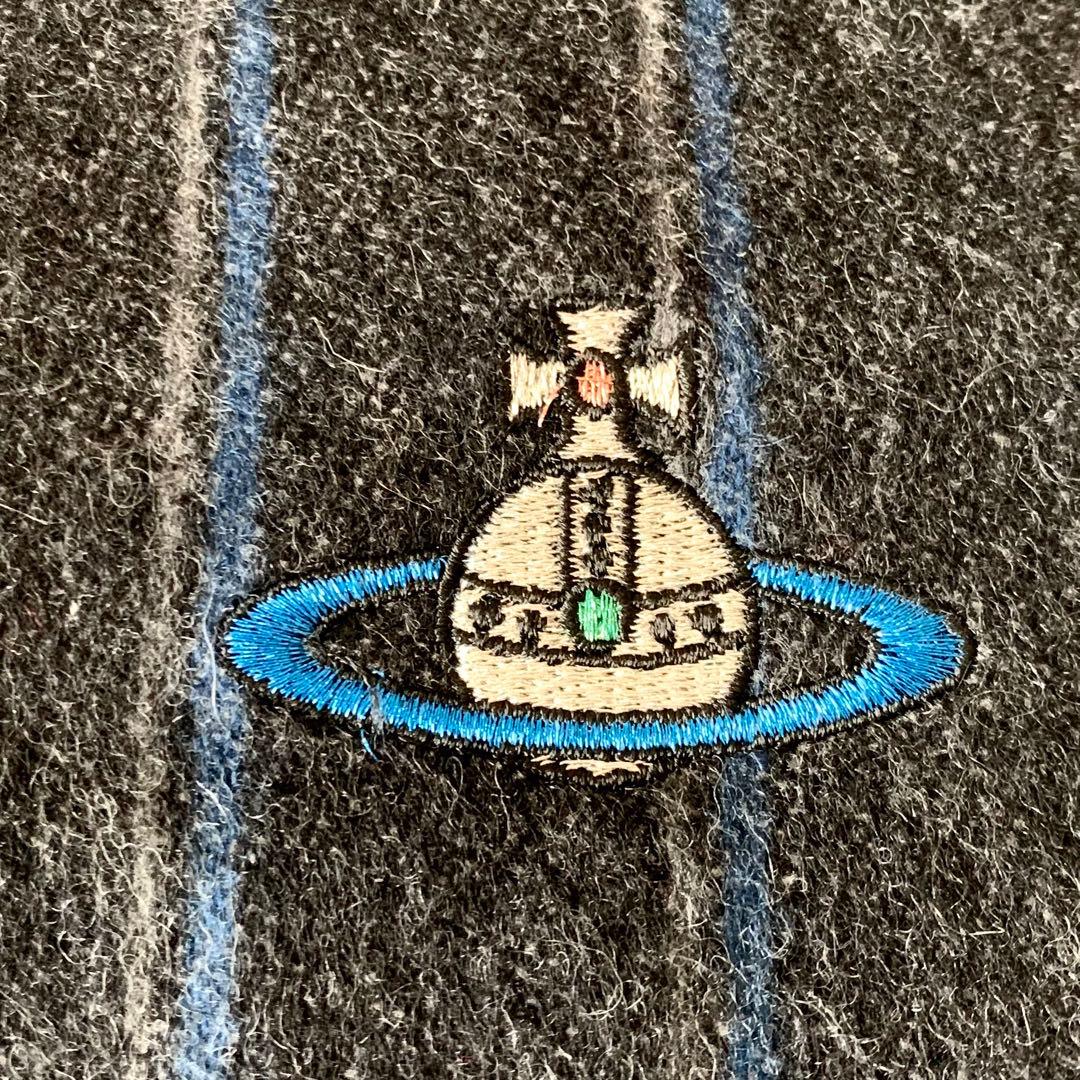 【極美品】ヴィヴィアンウエストウッド　カシミヤ100% マフラー　オーブ刺繍