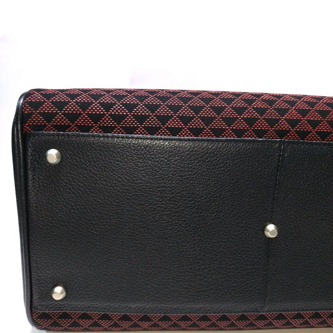 印傳屋印伝東京謹製　本漆鹿革ボストンバッグ