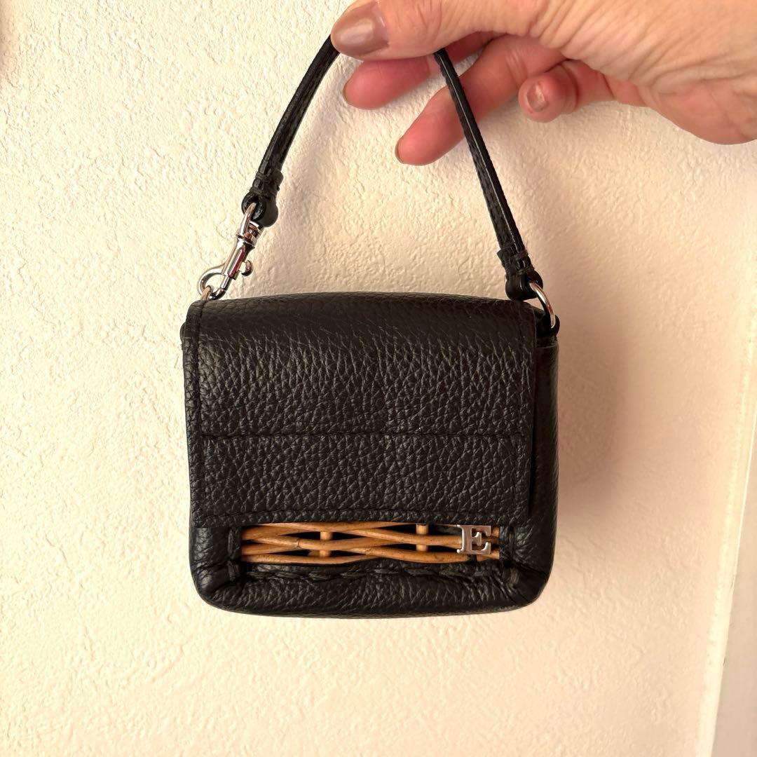 ebagos 籐つきミニサイフblack 2024aw 美品♡