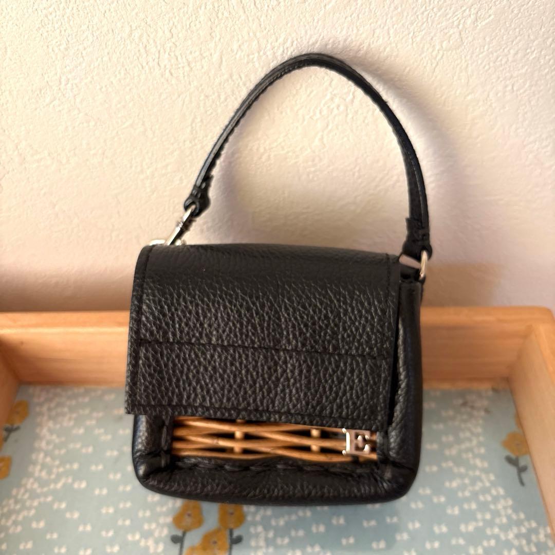 ebagos 籐つきミニサイフblack 2024aw 美品♡