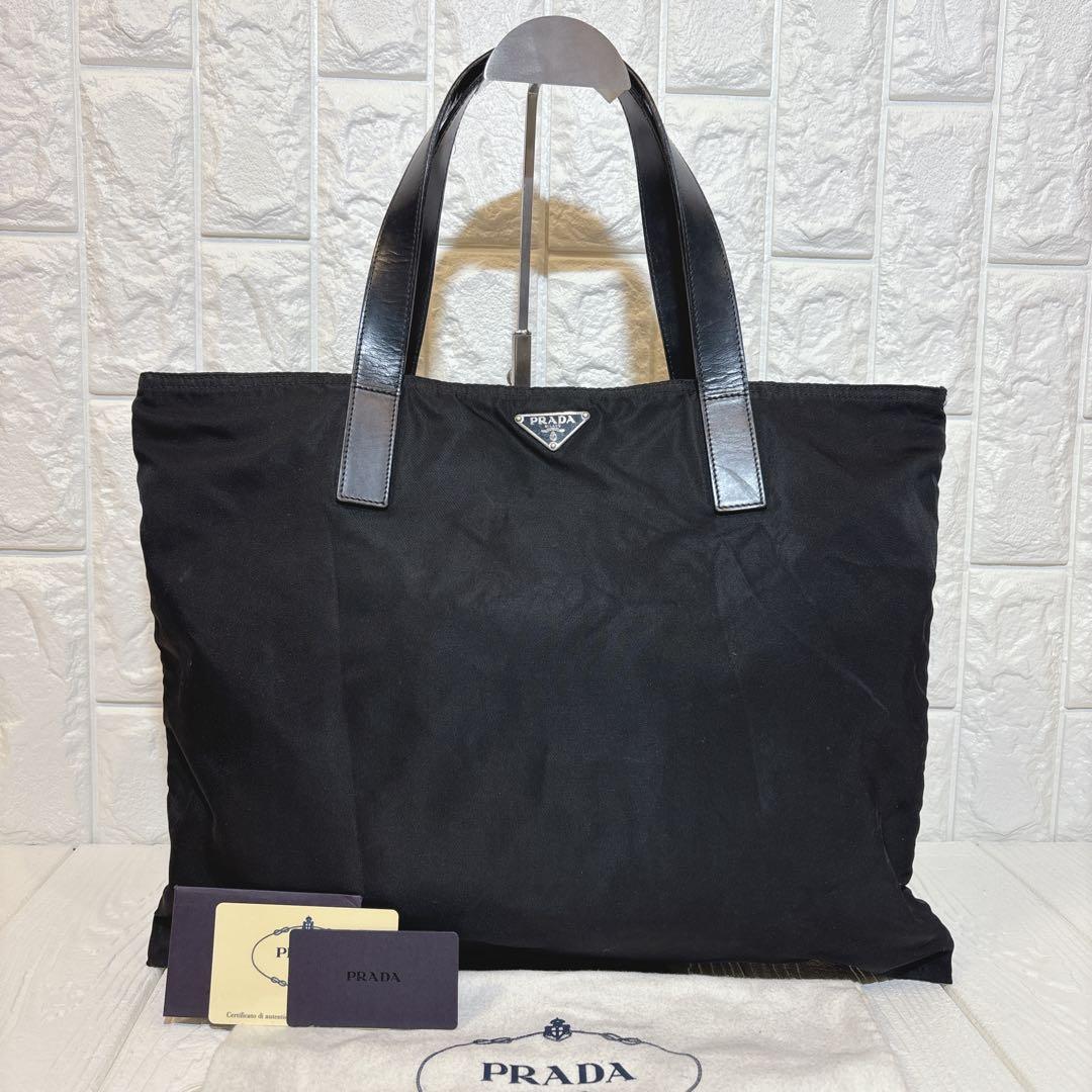 【極美品】PRADA トートバッグ ハンド ビジネス ナイロン ブラック