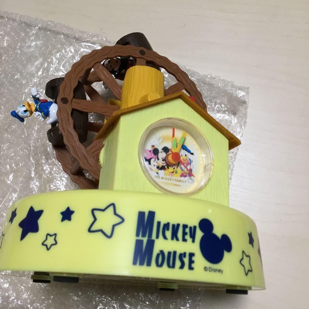 ディズニー　ミッキーマウスフレンズ　観覧車　時計　時計付きフィギュア
