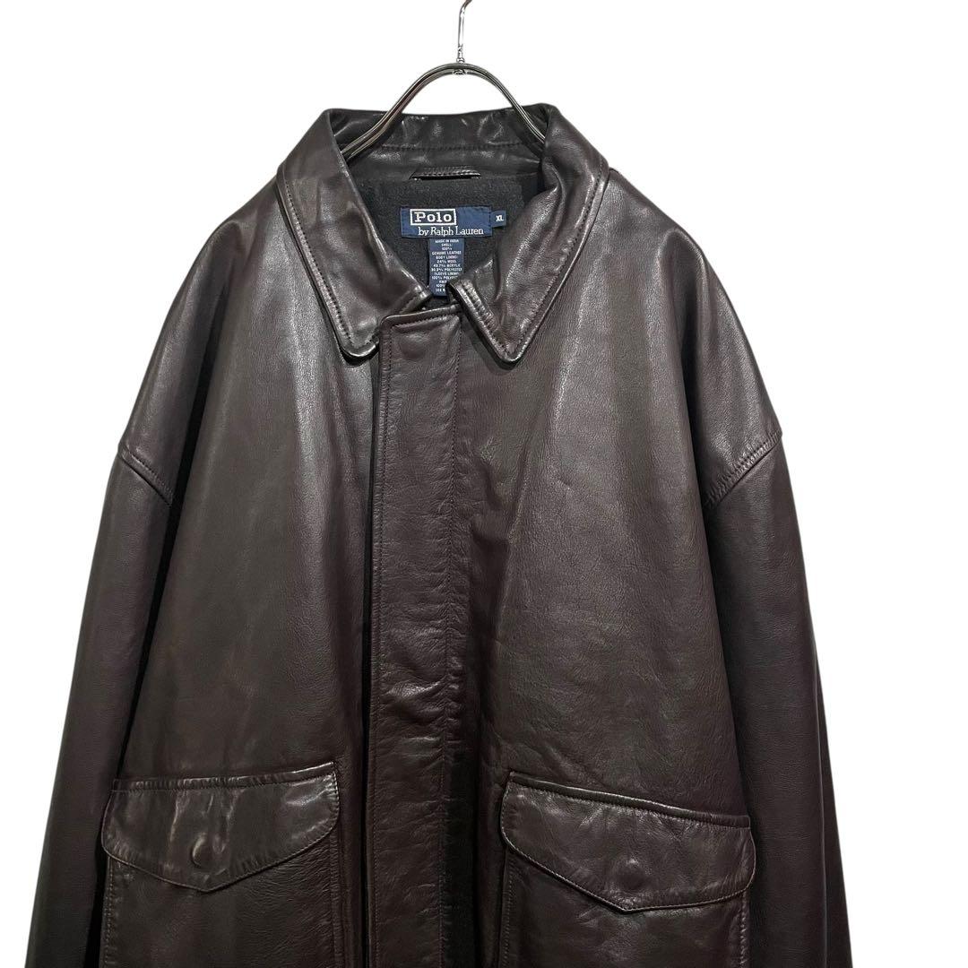 00s Ralph lauren A-2 レザージャケット　XL