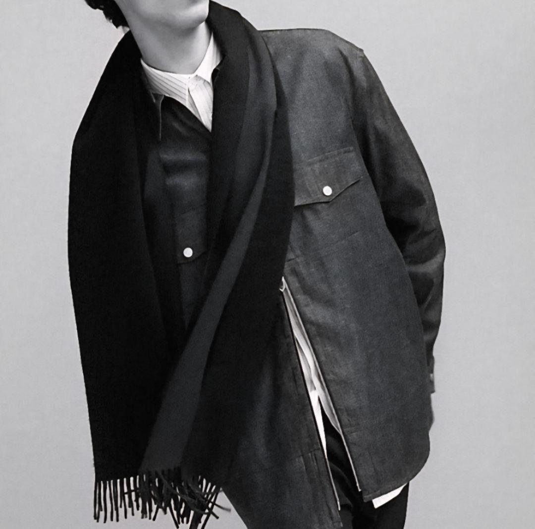 箱&タグ付き✨エルメス レクトヴェルソ カシミヤ マフラー リバーシブル グレー