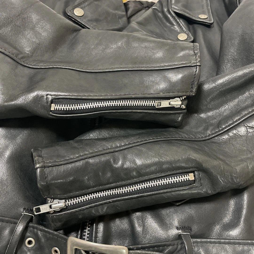 【美品】SCHOTT ダブルライダースジャケット 短丈 キルティング S