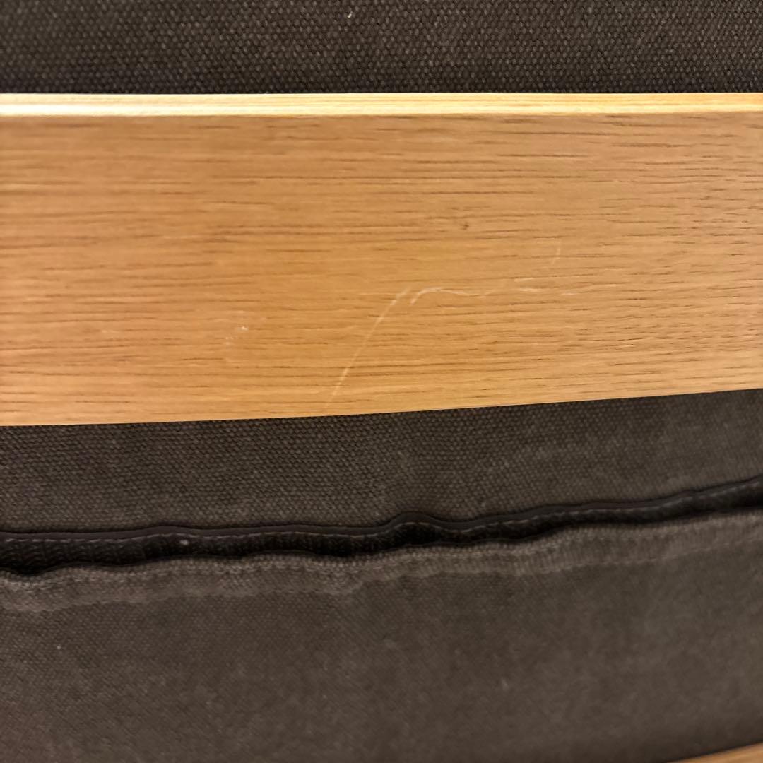 無印良品リビングでもダイニングでも使える　ソファチェア　オーク材　①