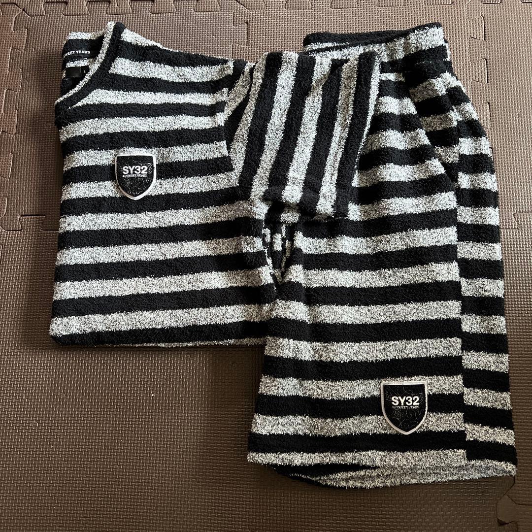 SY32 BY SWEET YEARS ストライプ柄 セットアップ　Lサイズ