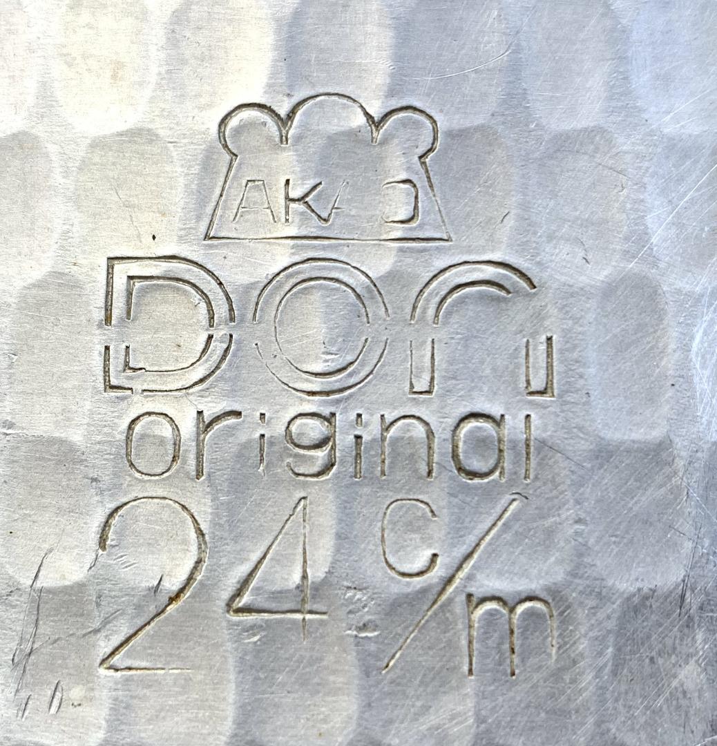 アカオアルミ DON 片手浅型鍋 4点 直径24・21・18・15㎝ 蓋付き ➁