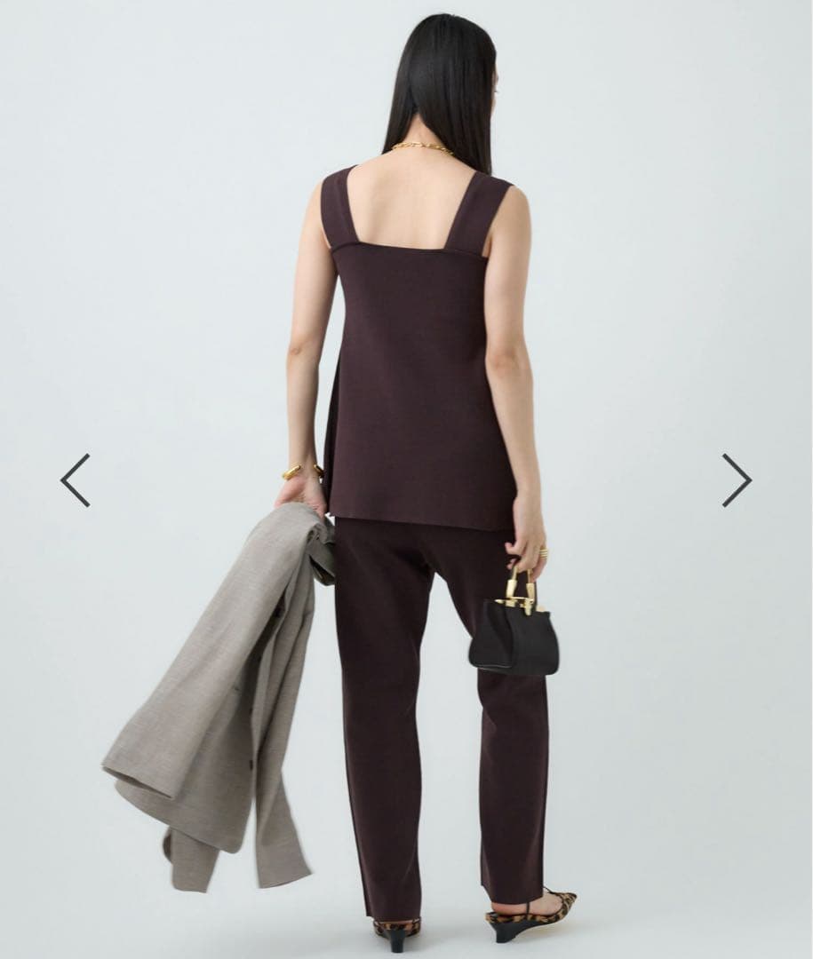 Chaosカオス シルクコンフレアタンク 黒