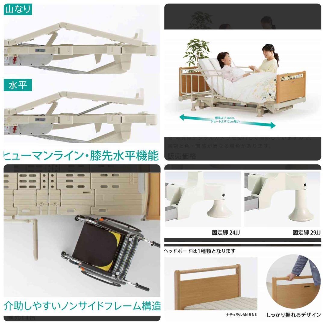 フランスベッド 電動介護用ベッド 3モーター式 マットレス、手摺、その他付属付