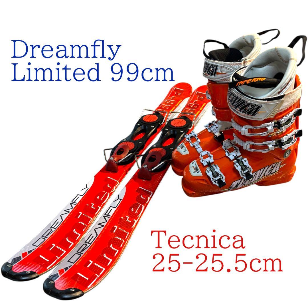 メンズ　ショートスキー　ファンスキーセット　Tecnica 25-25.5ｃｍ