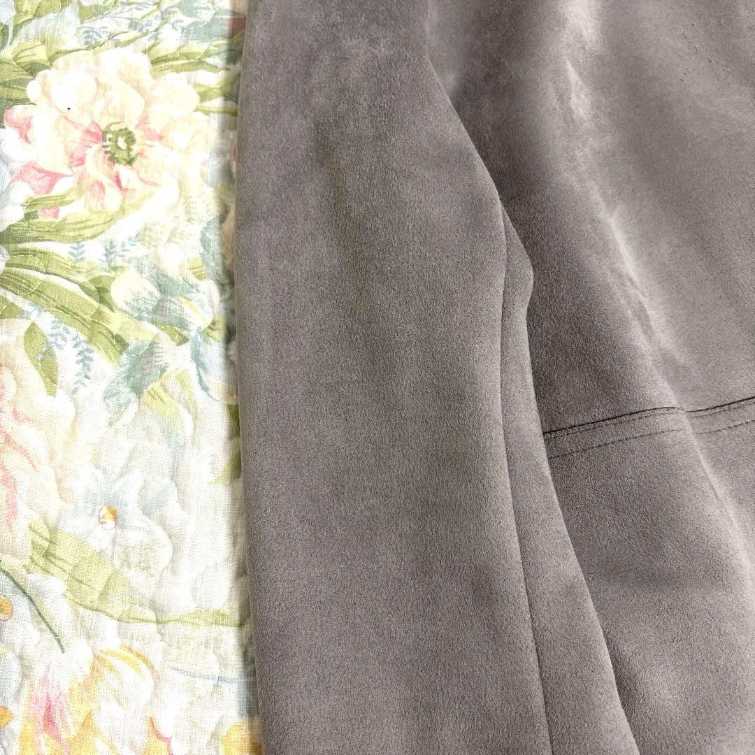 MICHEL  フェイクスウェードノーカラーコート/洗える