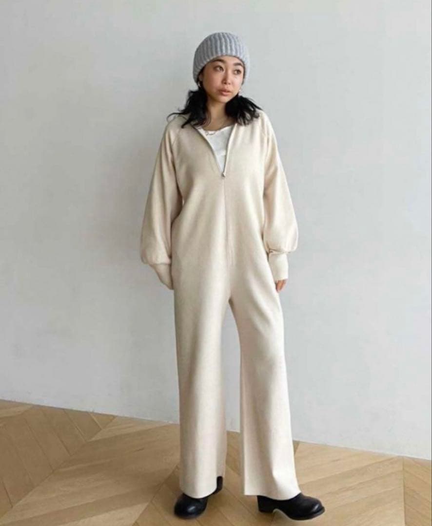 シールームリン　zipperニットオールインワン