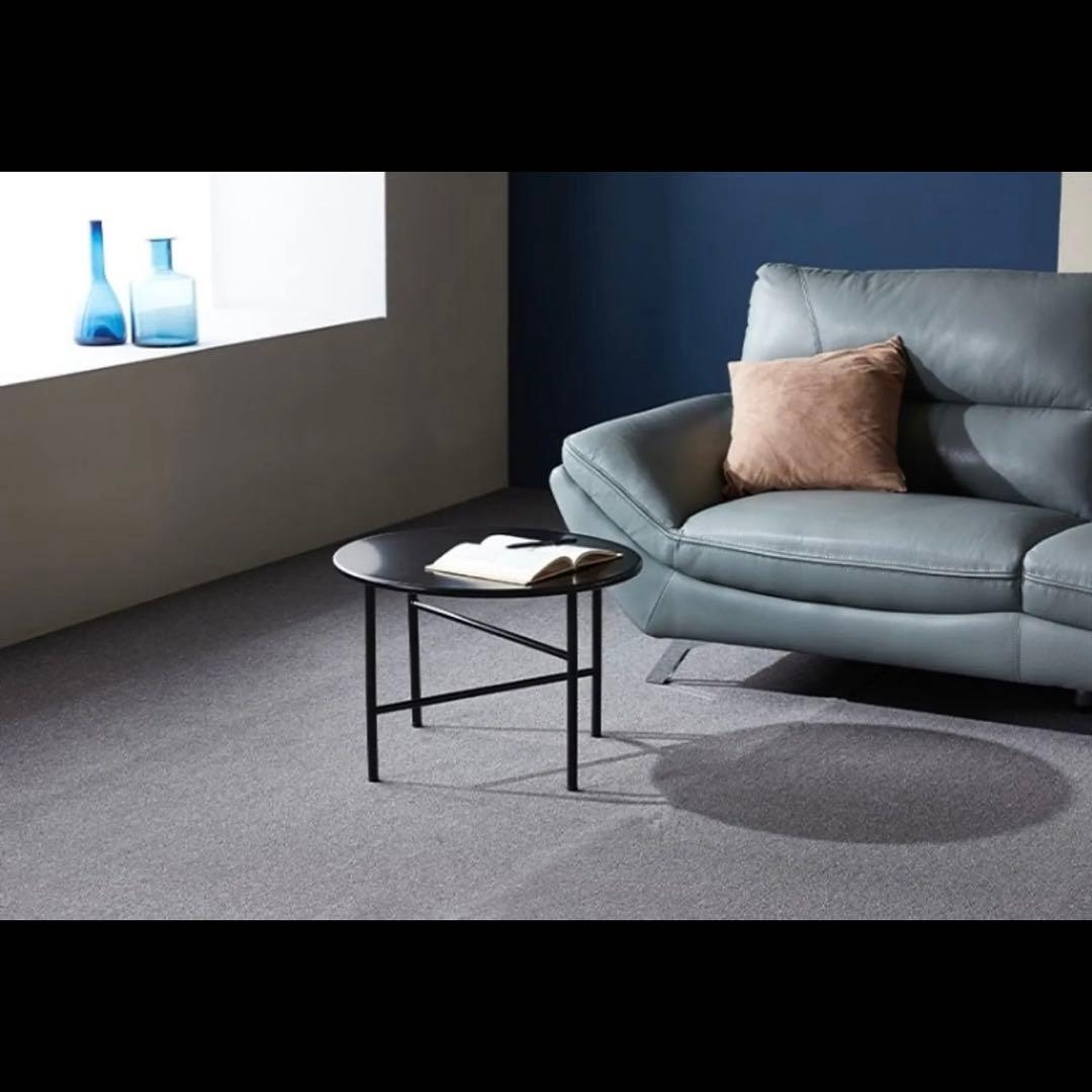 韓国家具 ラウンドテーブル コーヒーテーブル 60cm ブラック