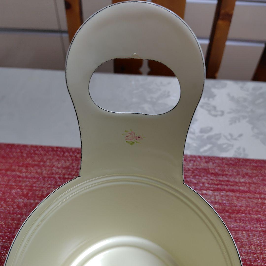 お値下げ！イマン　ローズバスケット アンティークホルダー　ホーロー