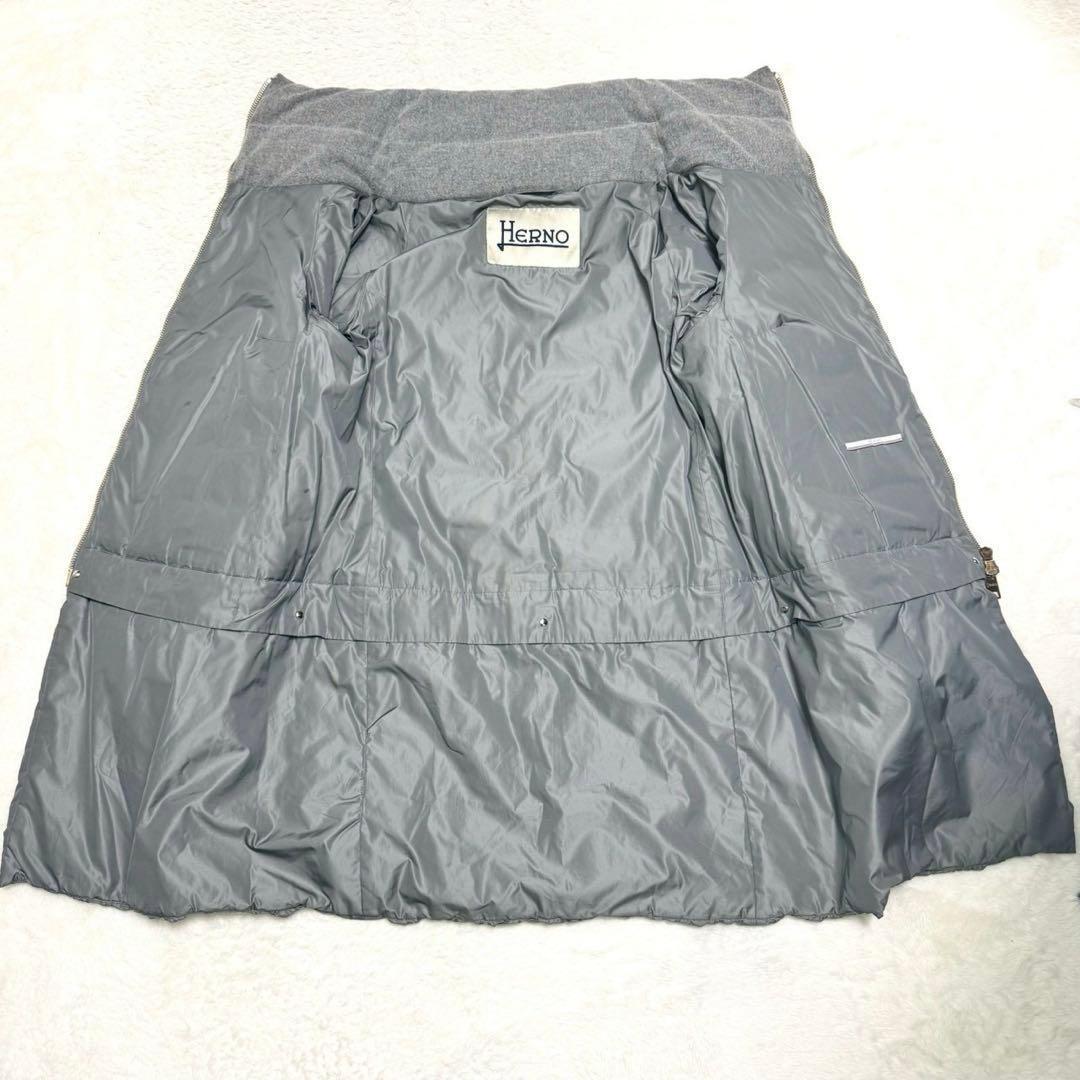 HERNO ヘルノ 異素材切替 ダウンコート イタリア製 袖・裾取り外し可 44