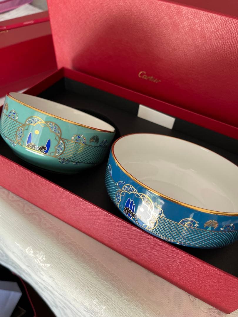 Cartier パンテール ドゥ カルティエ ボウル2個セット  ポーセリン
