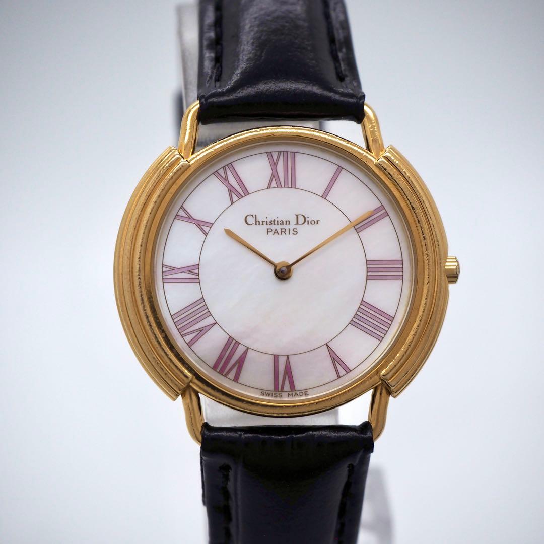 228 稼働【美品】Dior 時計 レディース シェル　クリスチャンディオール