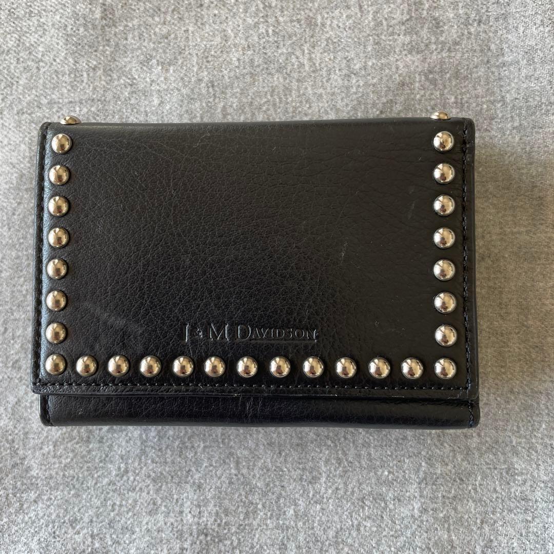 J.M. DAVIDSON スタッズ付き三つ折り財布
