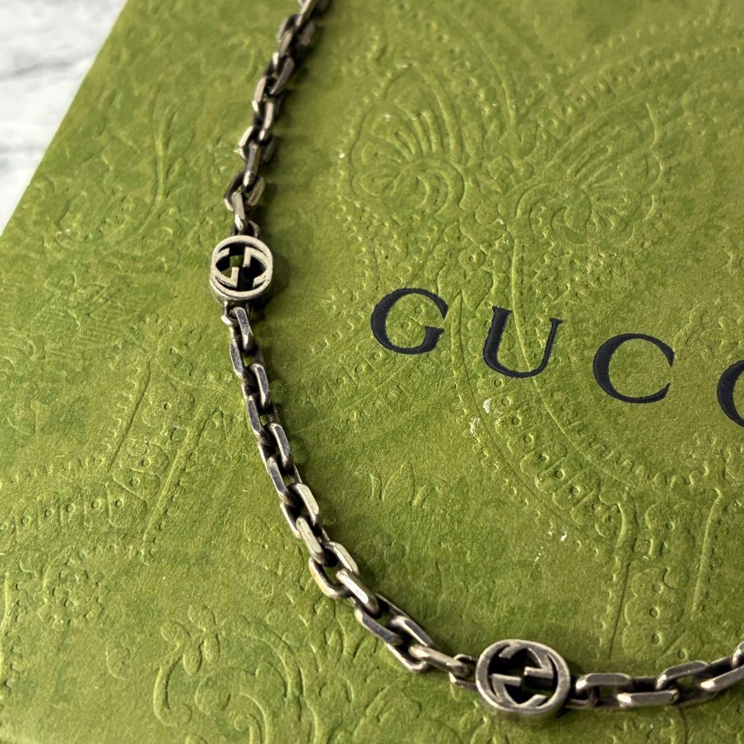 【美品✨】GUCCI ネックレス インターロッキングチェーン シルバー925