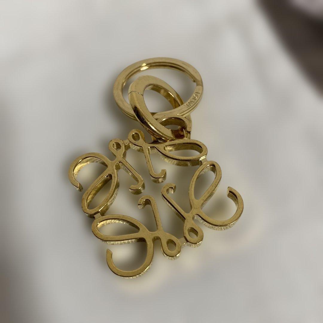 LOEWE ロエベ アナグラムキーリング ゴールド 巾着付き